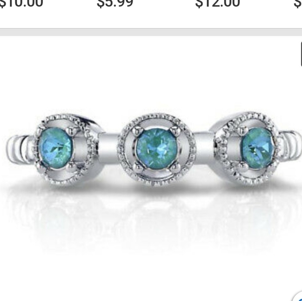 NWT Fragrant Jewels Ring Size 7 blue stones Ferris